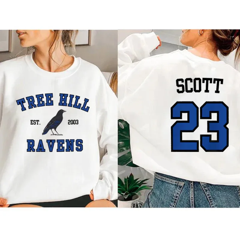 DY20One Tree Hill Sweatshirt TREE HILL RAVENS قميص ناثان سكوت 23 نورث كارولينا هوديي العصرية Tric بلوزات برنامج تلفزيوني OTH Me