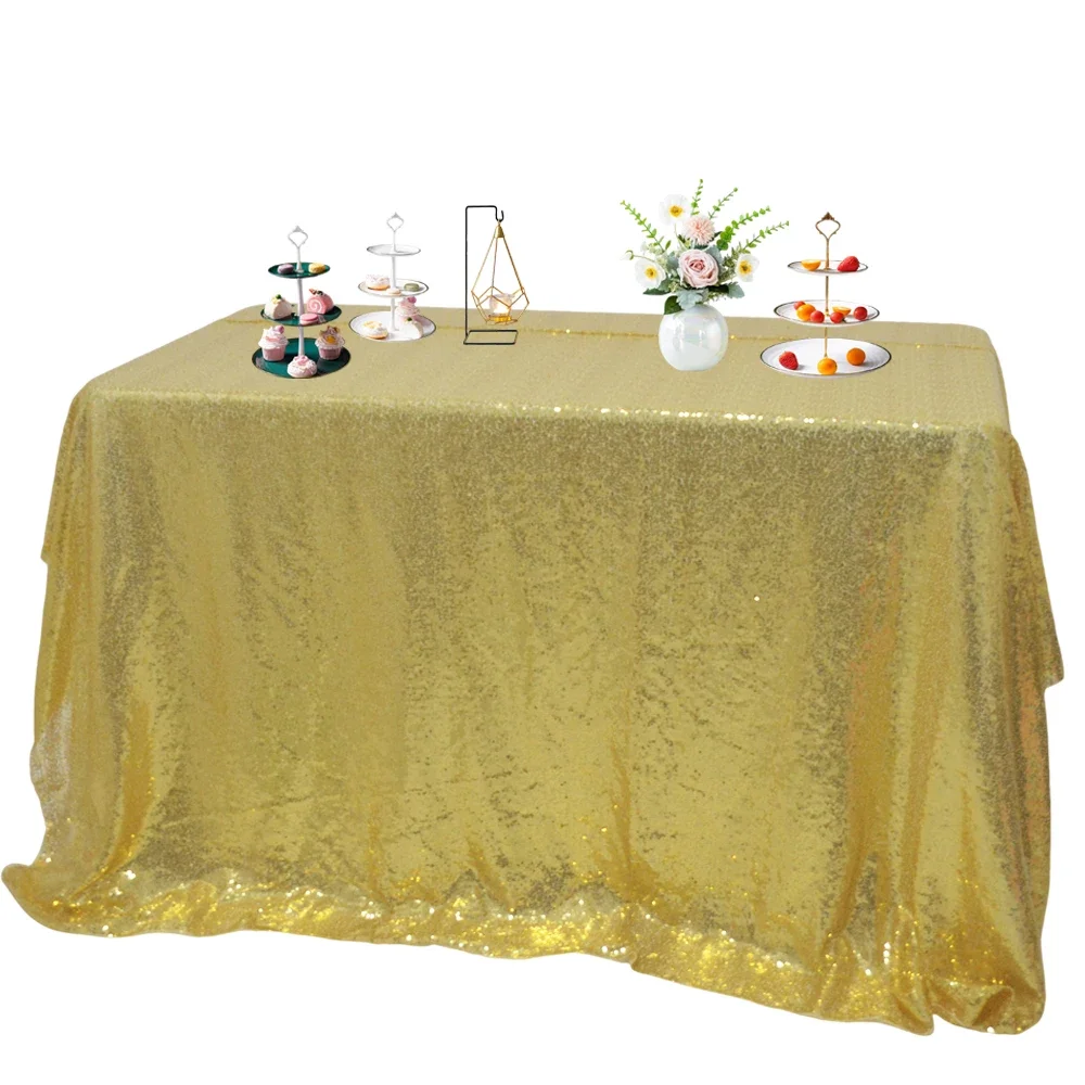 Dazzling Sparkly Sequin Tablecloth Enhance The Ambiance at Wedding Reception Wedding Party Baby Shower Birthday Talbe Cloth