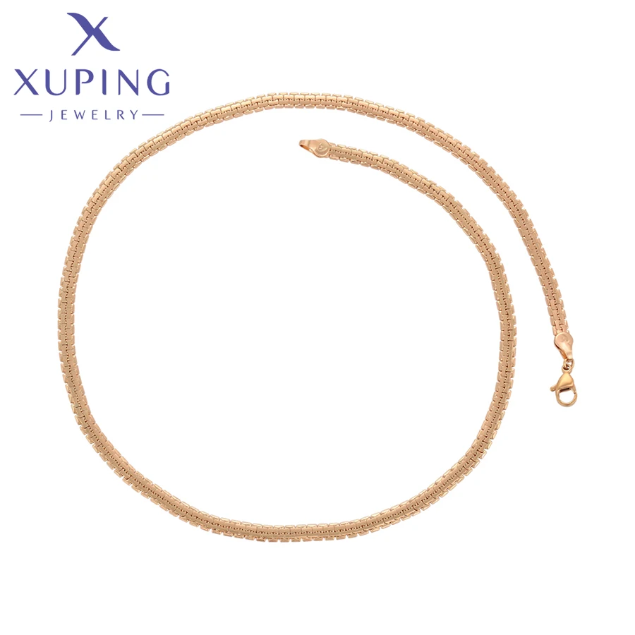 Xuping Jewelry New Arrival Simple No Stone Copper Alloy 50cm of Gold Color Necklaces for Women Exquisite Gift X000709523