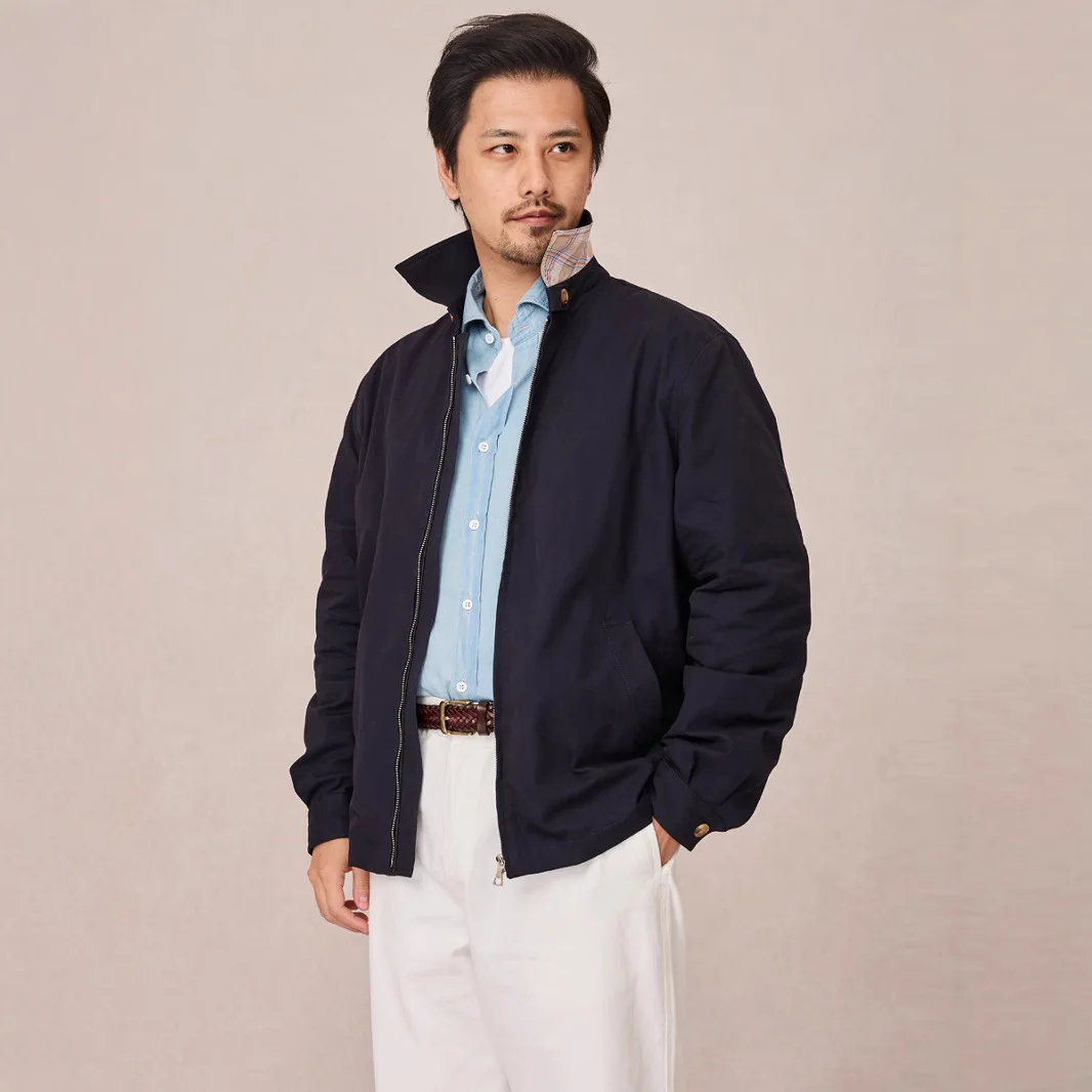 American Vintage Casual Men's Spring & Autumn Jacket Premium Business Commute Minimalist Solid-Color Lapel Jacket Versatile