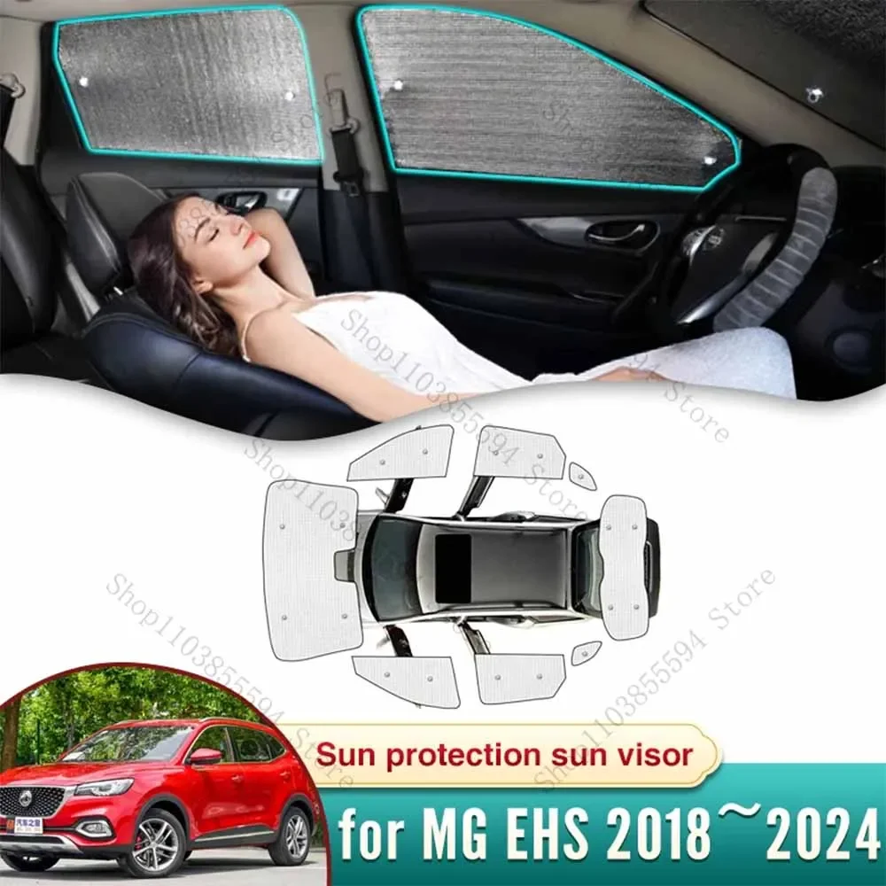 

Full Coverage Sunshade for MG E HS 2018~2024 2023 2022 2021 2020 Car Sun Shade Windshield Side Window Privacy Shading Protector