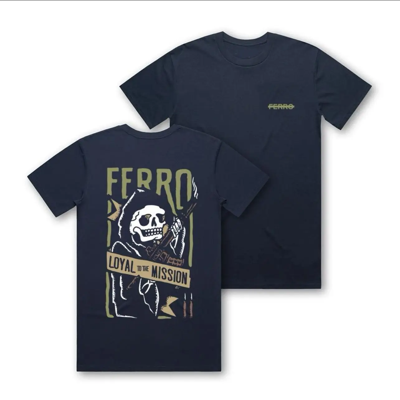 2026 New Trend Assault Skull Soldier Graphic Print Premium Men's Short Sleeve Crew Neck Comfortable Loose Tee