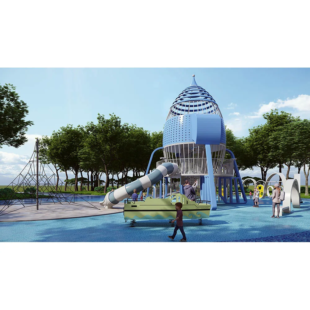 Amusement Park Set for Kids' Gardens & School Outdoor Bespoke Playground Plastic Custom Design Commercial