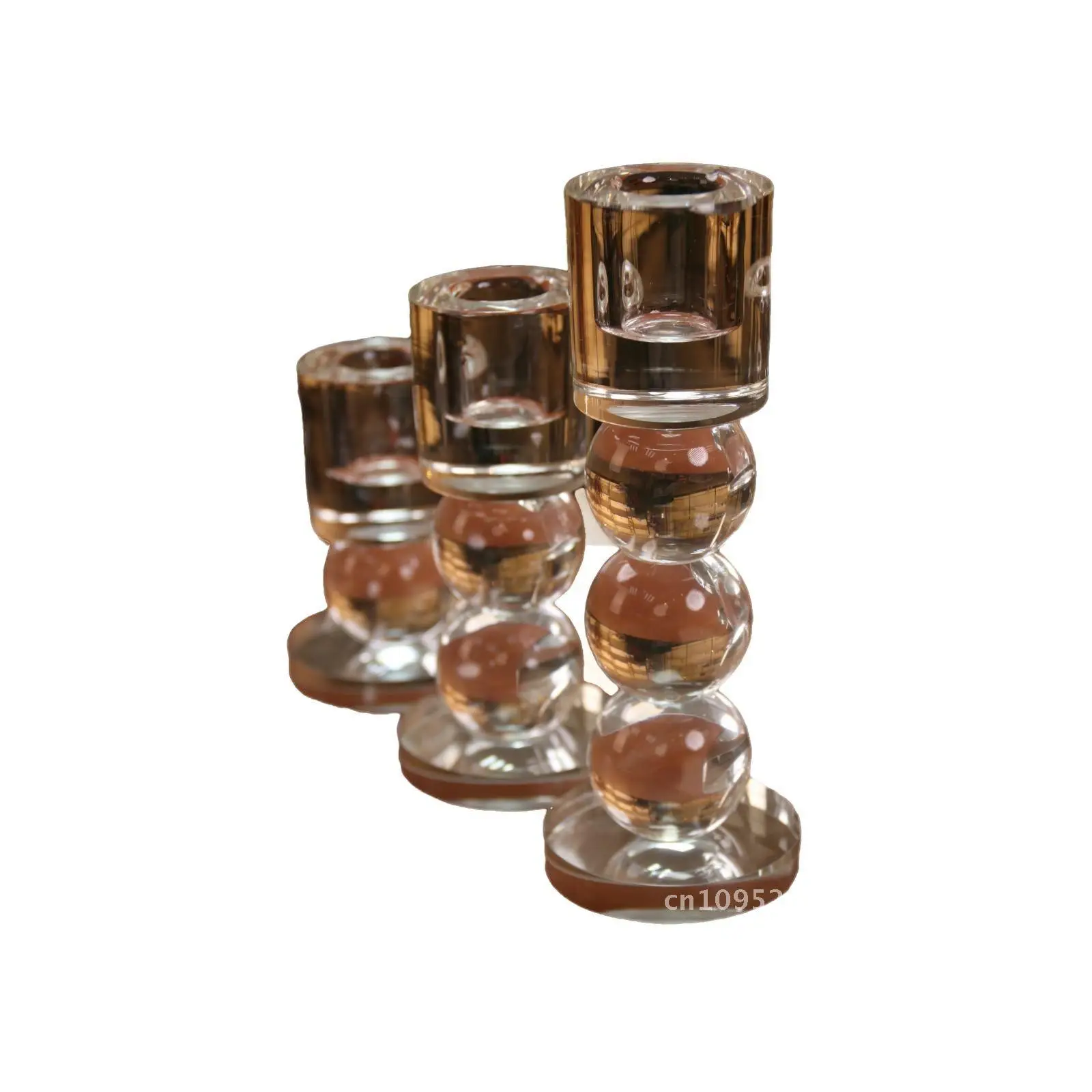 

Modern Crystal Transparent Glass Candle Holder Candlelight Dinner Props Home Desktop High Art Atmosphere Decorative Ornaments