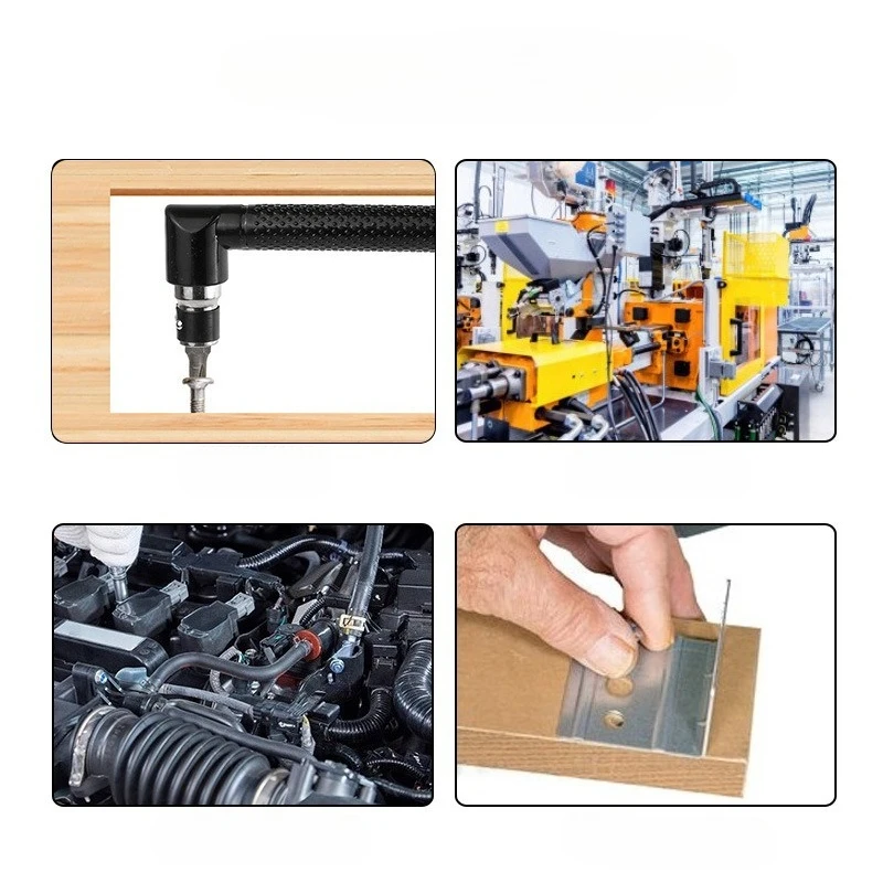 Industrial Grade  L-Shaped Socket Wrench - 90° Extension Handle, Ergonomic Grip - Ideal for Tight Spaces, Metalworking