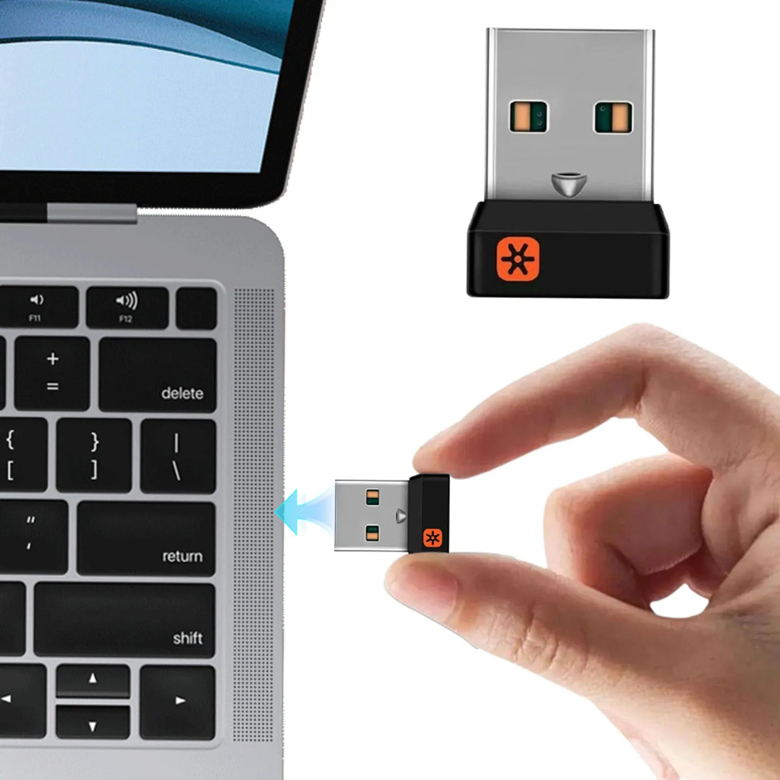 USB Receiver Connects Up To 6 Devices Wireless Dongle Receiver USB Adapter for Logitech Unifying Mouse Keyboard