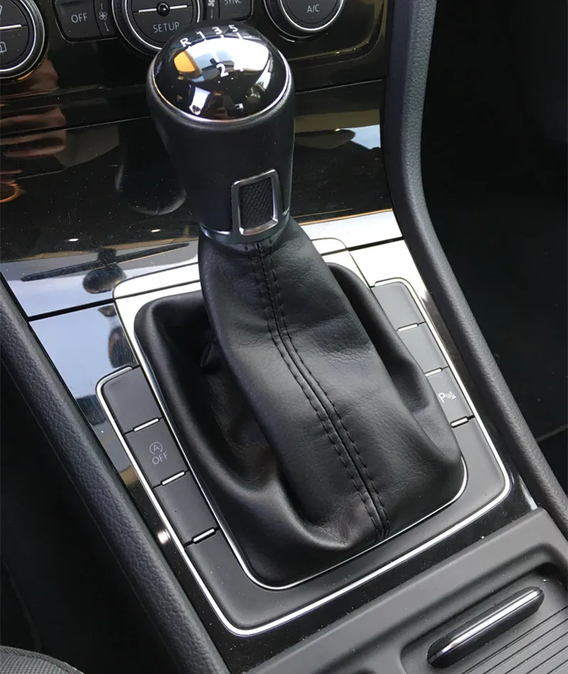 Für VW Schaltgetriebe Golf7 7,5 Golf R Links Fahren Schaltknauf Gaitor Boot Abdeckung Fall Rahmen Halterung Chrom Styling – Detail 8