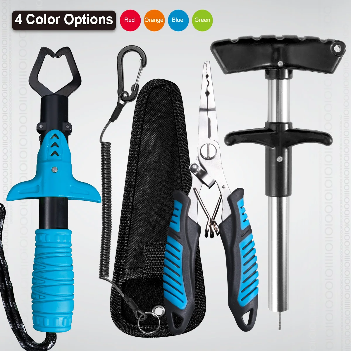 

Многофункциональный набор рыболовных принадлежностей из 5 предметов для обрезки лески, извлечения крючков, замены крючков и контроля над рыбой, прочный и долговечный.