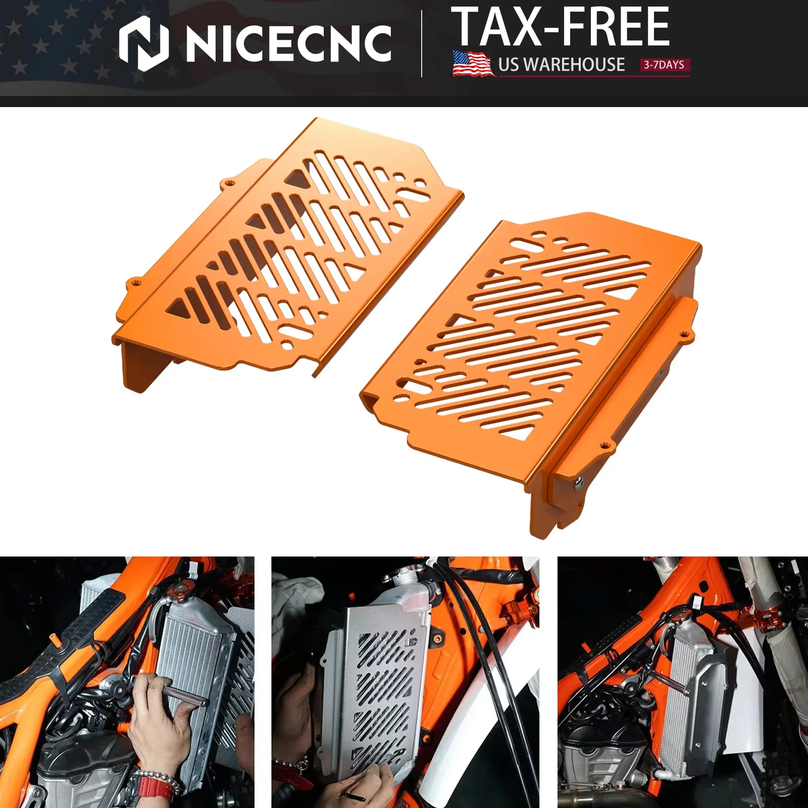 

NICECNC For KTM EXC 300 2017-2019 Radiator Guards Protection Cover For EXC-F 350 SX 125 SXF 450 XCW TPI Husqvarna TE 300 FE 450