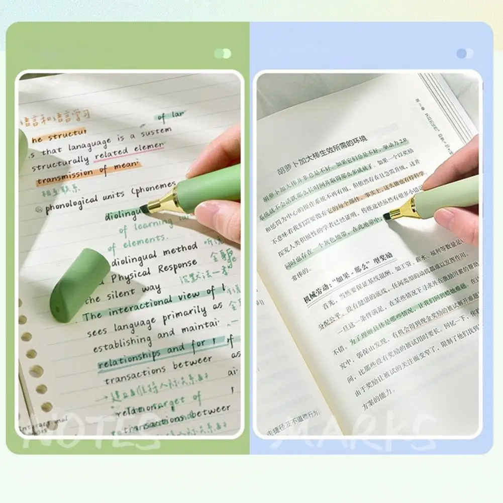 Colorful Highlighters Vibrant Highlighter Pen Sets for Students Professionals Quick-drying Ink Smudge-proof for Color-coding