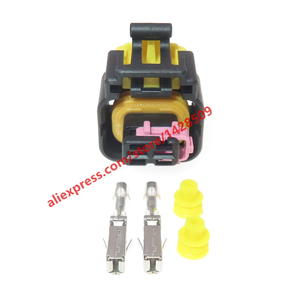 2 Set 2 Pin 4410801 Automobile Plastic Housing Waterproof Socket Auto Wire Cable Plug Electrical Connector