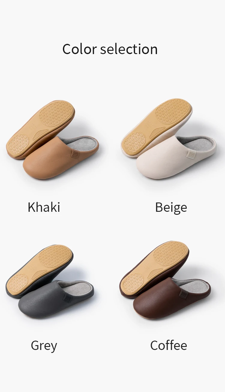 Damen-Winterhausschuhe, flauschig gefütterte Hausschuhe mit rutschfester Sohle, wasserdichte Slip-Ons in weichem Lederoptik für Komfort im Innenbereich – Detail 8