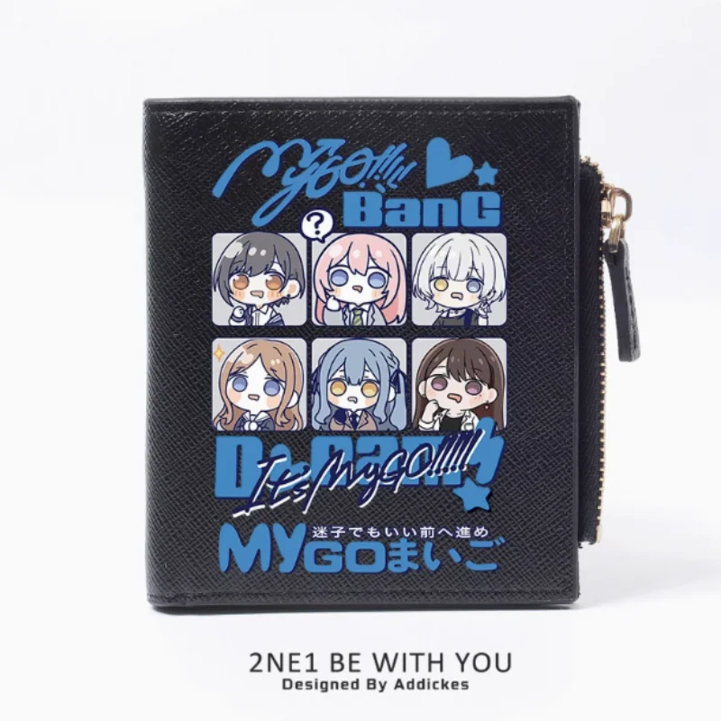 Anime BangDream Mygo Zipper Fashion Wallets PU Purse Card Holder Money Bag Gift 2106 Cosplay