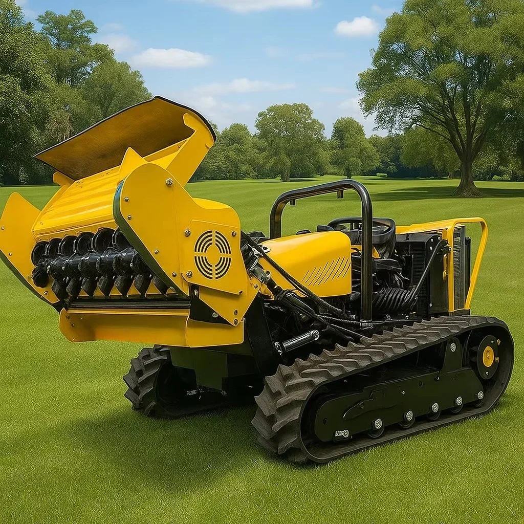 

Customized Remote Controlled Lawn Mower Robot Tracked Self-propelled Large Lawn Mower for Lawn and Garden Use