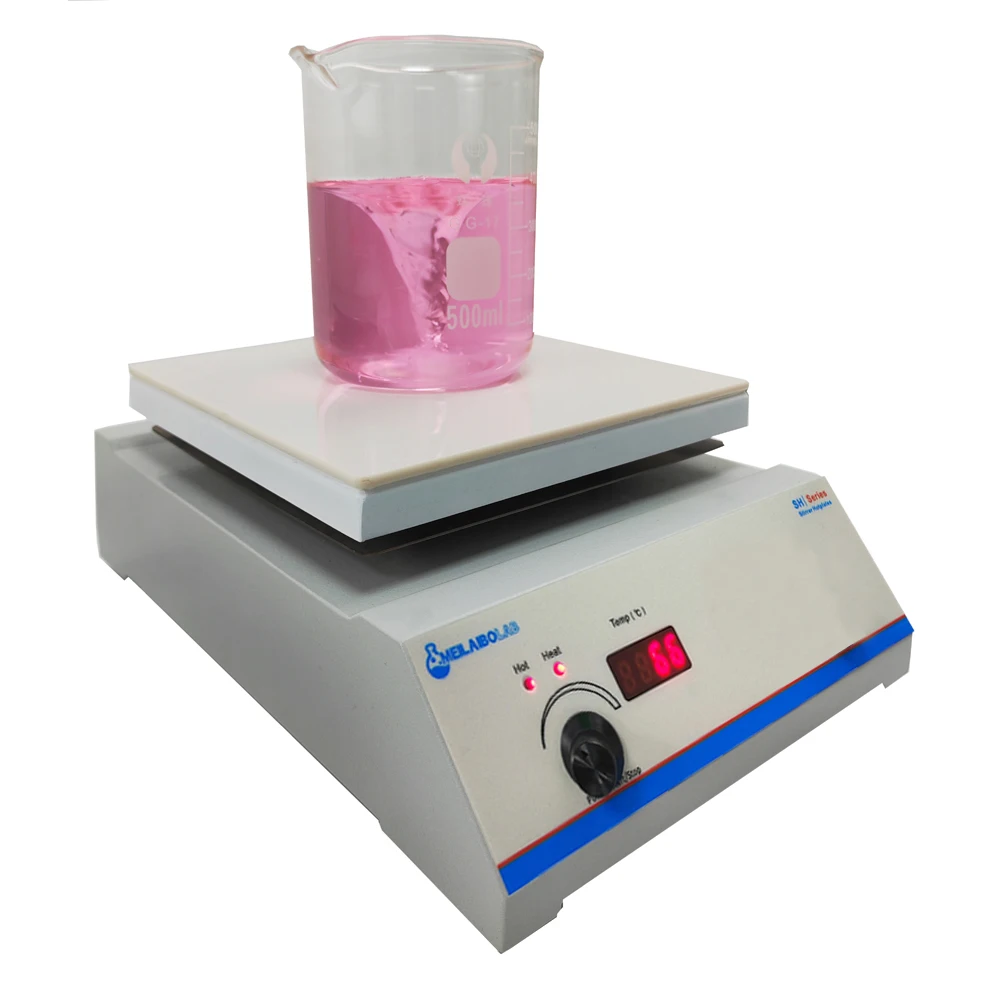 Hot Plate Magnetic Stirring Mixer Heat Laboratory Instrument Ceramic Aluminum Plate LED Digital Display 10L 35-500 Centigrade