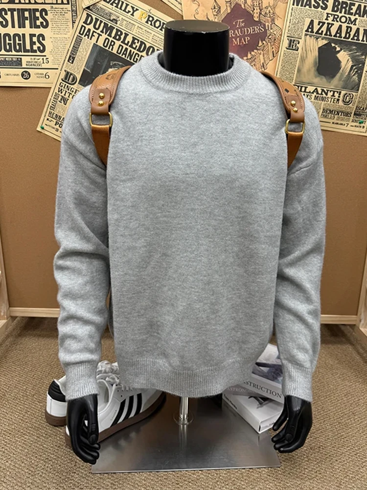 

Мужской свитер ey round Ne, мягкий, уютный, внутренний, вязаный, осенне-зимний, ленивый, High End Feeling Cleanfit, базовый слой