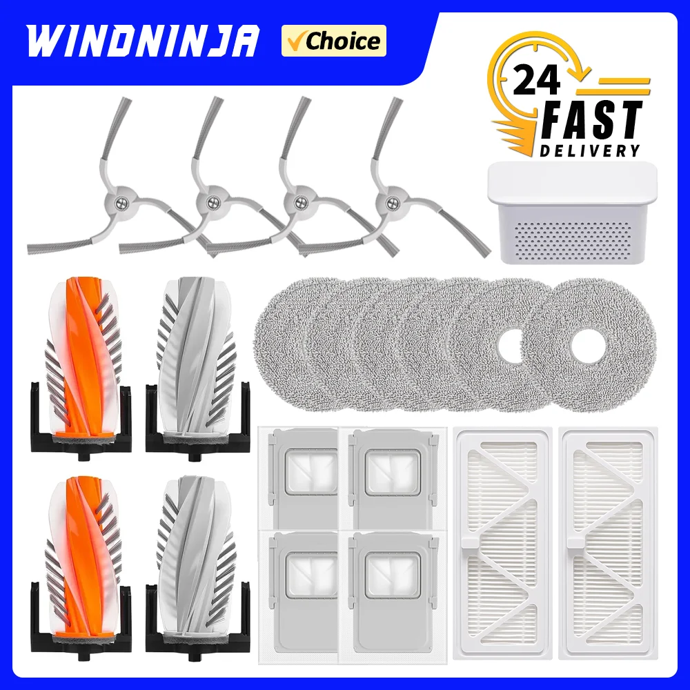 ل DJI ROMO P ROMO S ROMO A ممسحة الوسادة القماش الجانب الرئيسي فرشاة فلتر HEPA كيس لجميع الغبار استبدال الملحقات صحية المتاح