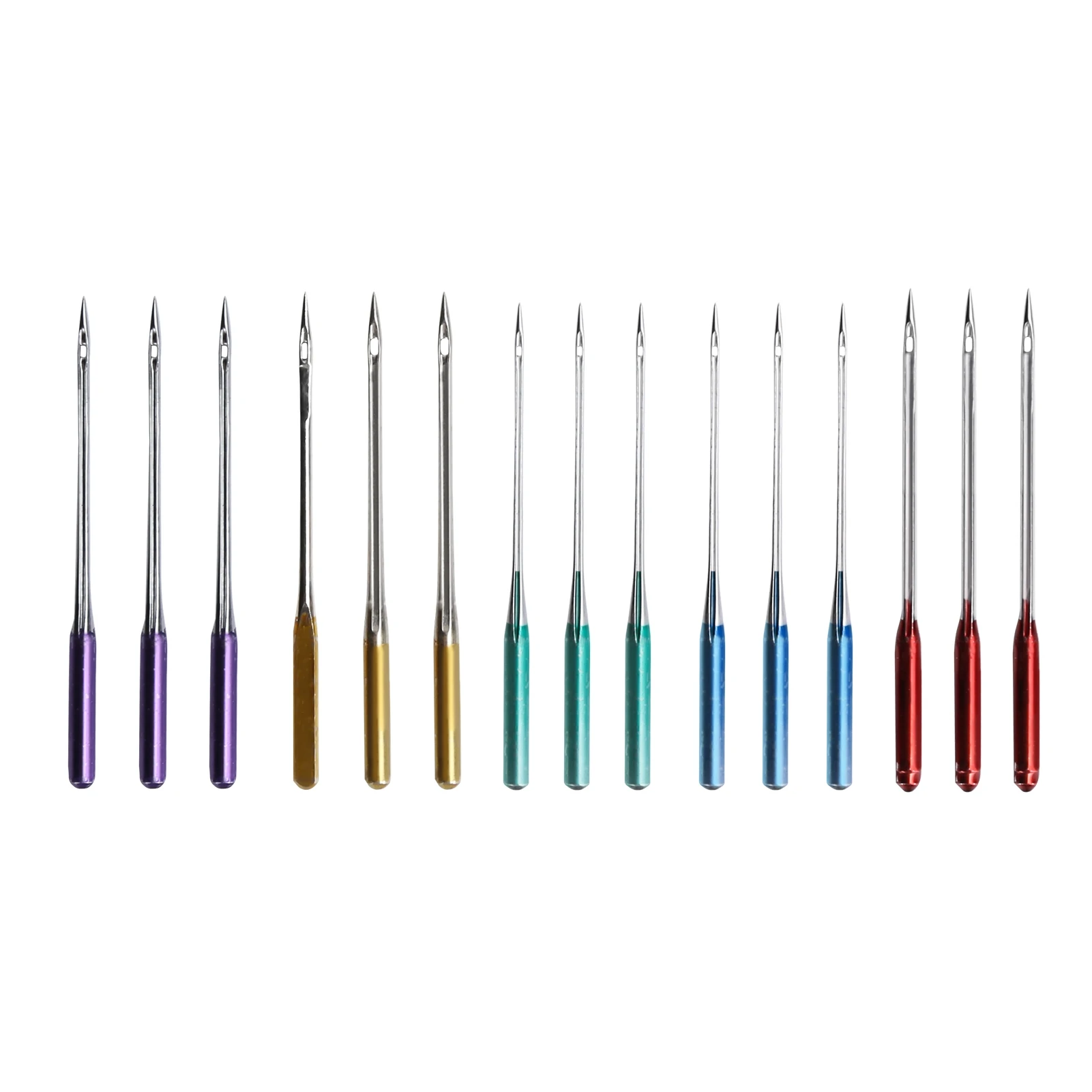 15Pcs Sewing Machine Needle AntiJumping Regular Point Replacement with Separate Storage Box