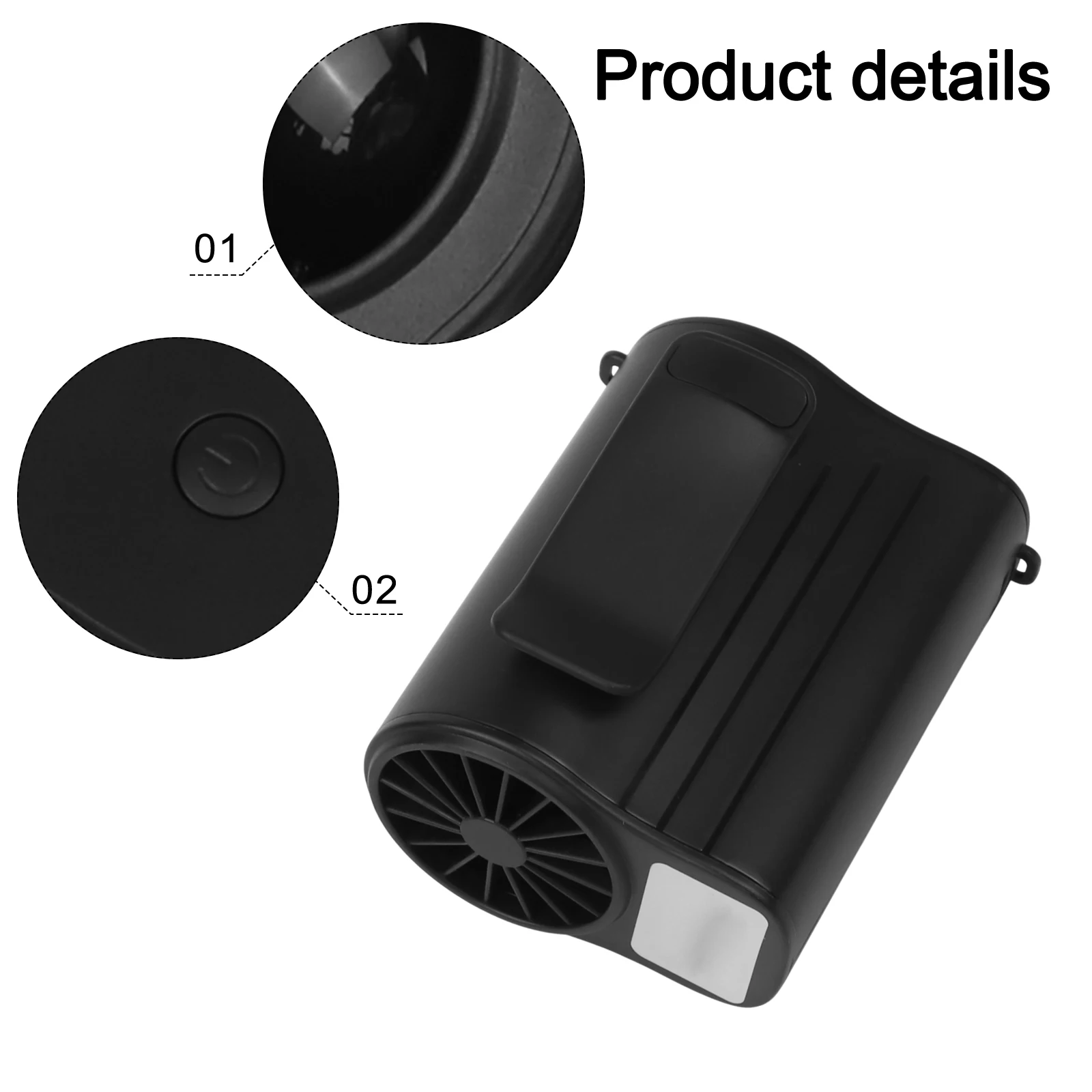 Hands-Free Cooling Adjustable Speed Fan 93*61*78 Mm Battery Operated Lightweight And Compact For Daily Commutes