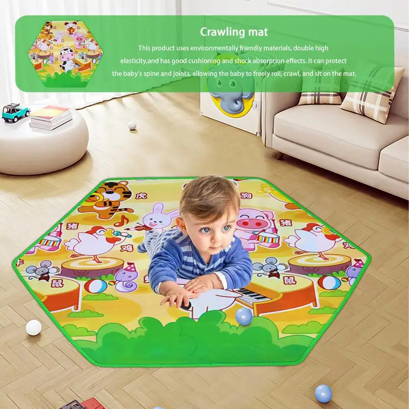 Newbornn Crawling Mat Hexagon Elastic Baby Play Mat Waterproof Anti-Slip Children Crawling Carpet Toys For Newborns Babies