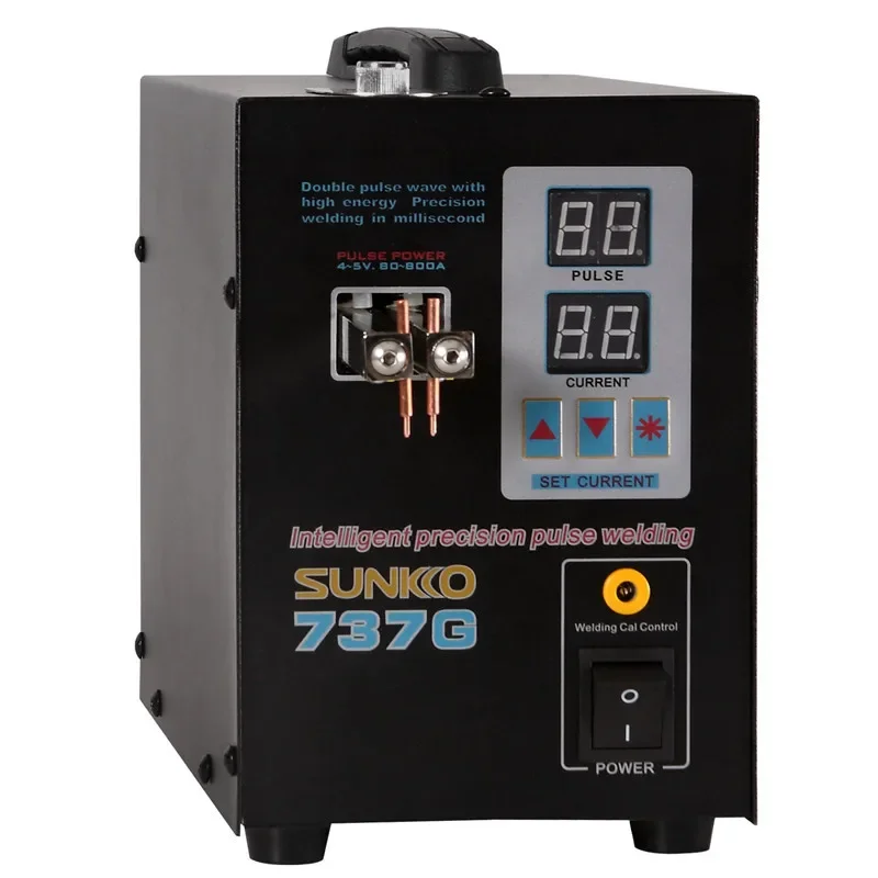 

SUNKKO-soldador por puntos con batería de litio 737G, máquina de soldadura por puntos con luz LED de 1.5kw, para soldadura por