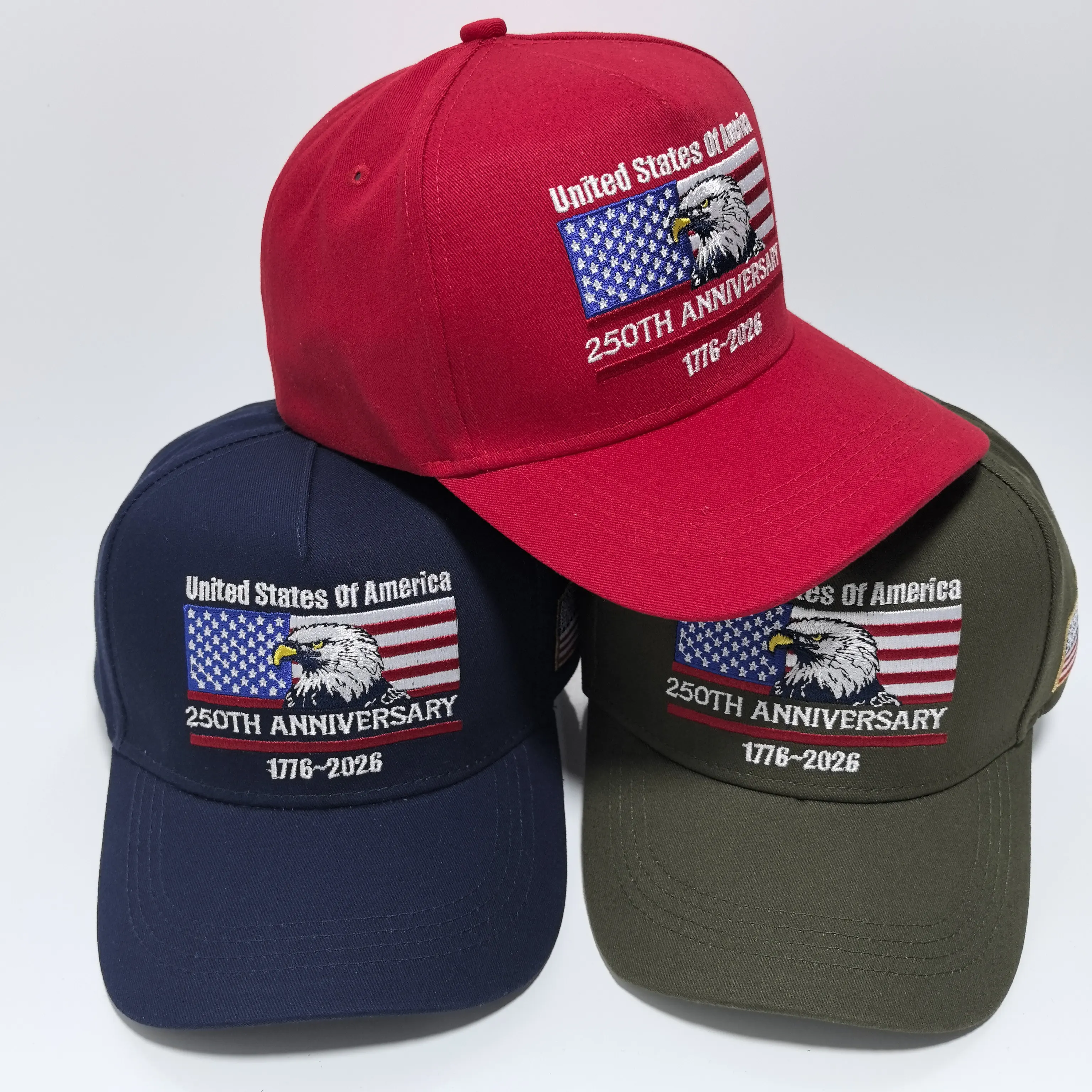 1776‑2026 US 250th Anniversary Baseball Cap Eagle American Flag Embroidery Adjustable Casual Hat For Men Women Multi‑color