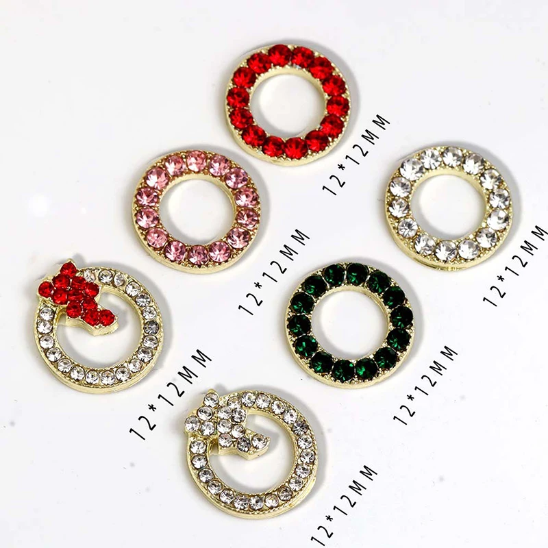 5pcs เล็บ Studs Glitter Rhinestones DIY 3D เล็บ Charms เครื่องประดับเล็บ 3D ตกแต่งเล็บรอบเล็บเครื่องประดับ