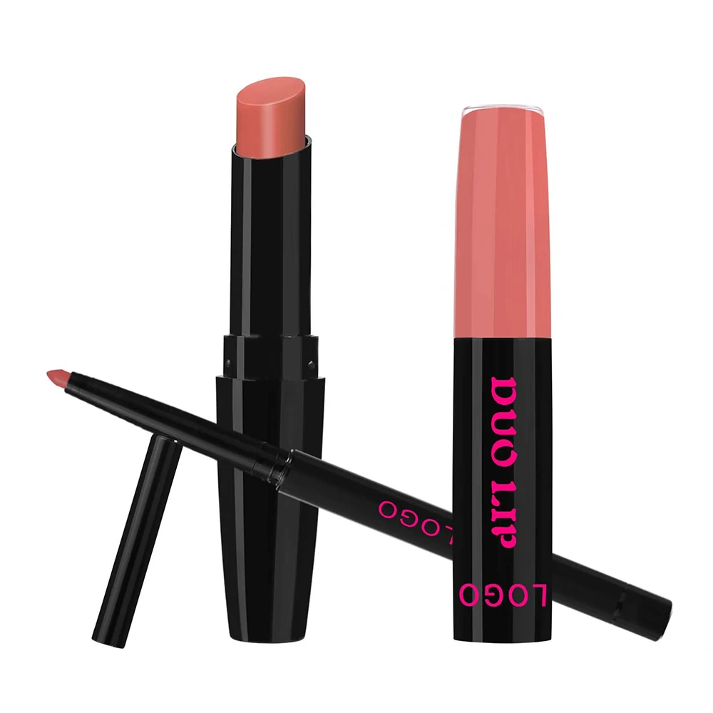 12color Private Label Lip Kit Custom Logo 3-in-1 Matte Lipstick Lipliner Moisturizing Lip Glaze Ong-lasting Lips Makeup Vegan
