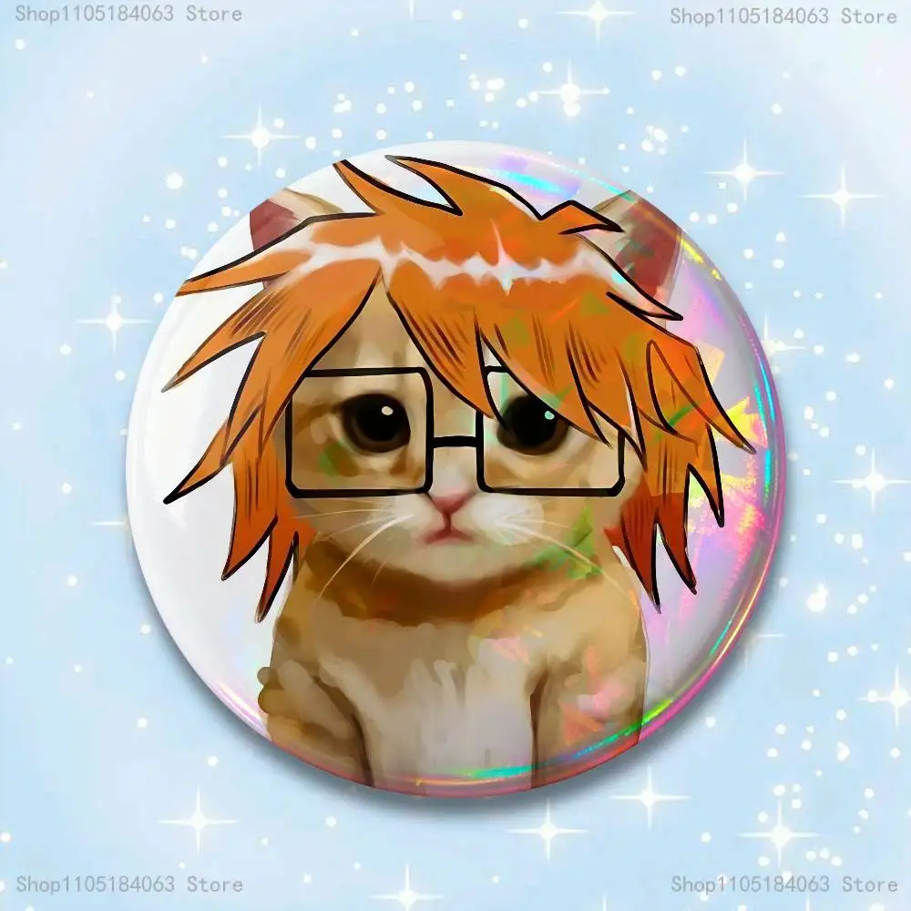 R-Rnfren راندال لوثر نيون شارات 25 32 44 58 75 مللي متر مستديرة تأثيري دبوس حقيبة ديكور المشجعين جمع الأصدقاء الهدايا بروش تذكارية #4