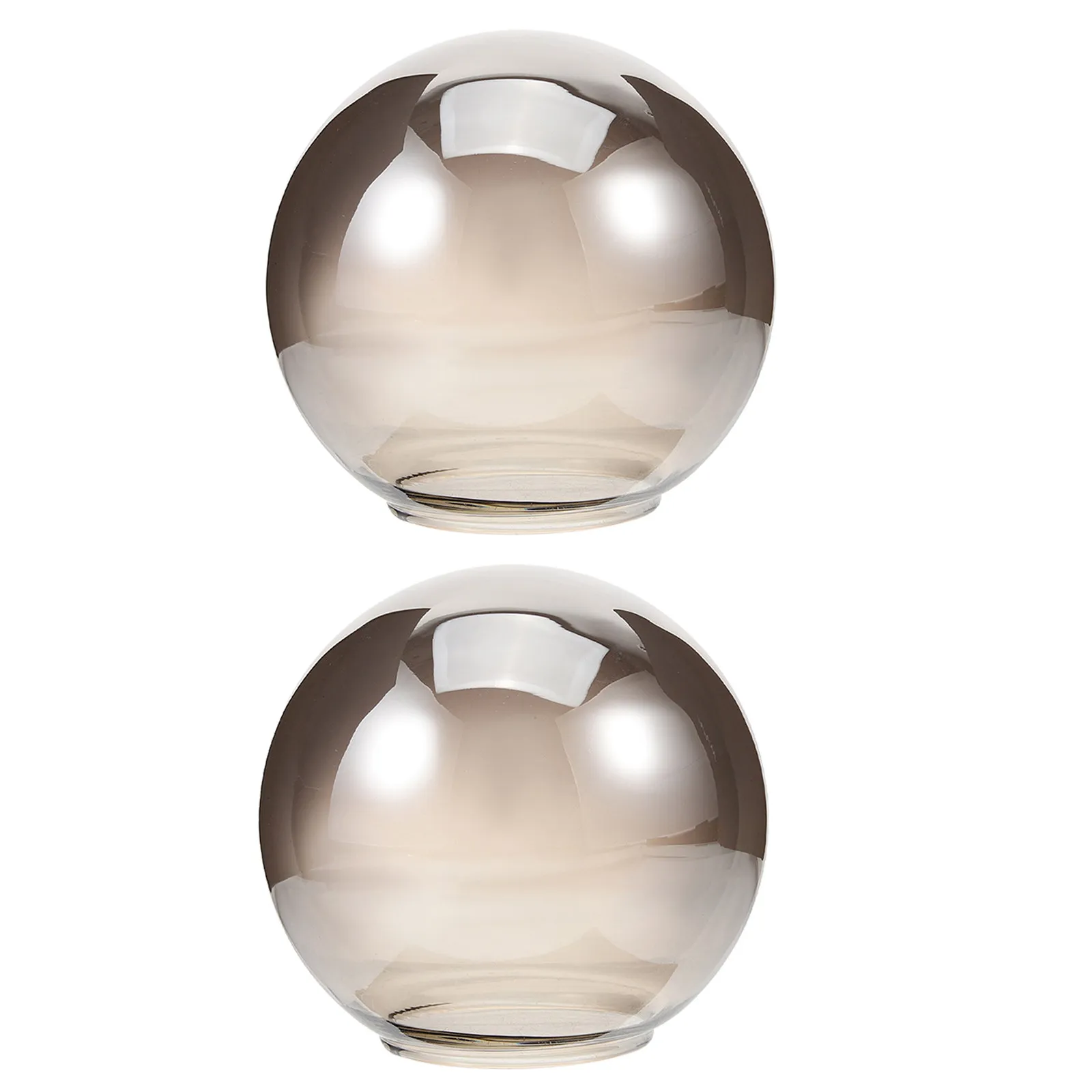 2Pcs Glass Globe Lampshade Replacement Grey Spherical Ball Light Covers 59 Diameter 276 Opening Pendant Wall Lighting Fixtures