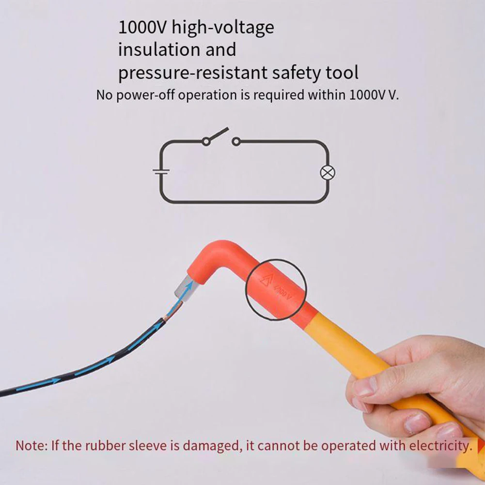 

Шестигранный ключ, изолированный ключ 1000 В, изоляция для электротехнических работ, защитный чехол, встроенная изоляция для электриков