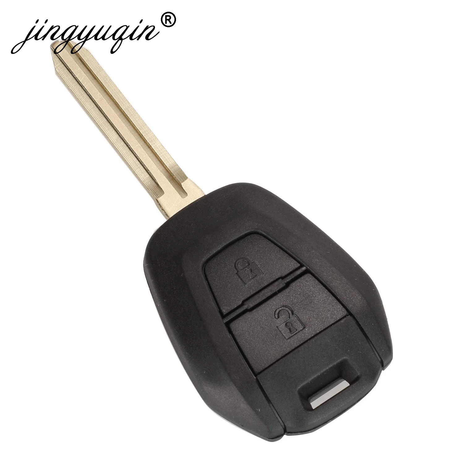 jingyuqin 2 Buttons Ignition Key Shell Case fit for Isuzu D-Max TOY43 Blade Key Cover Replacement