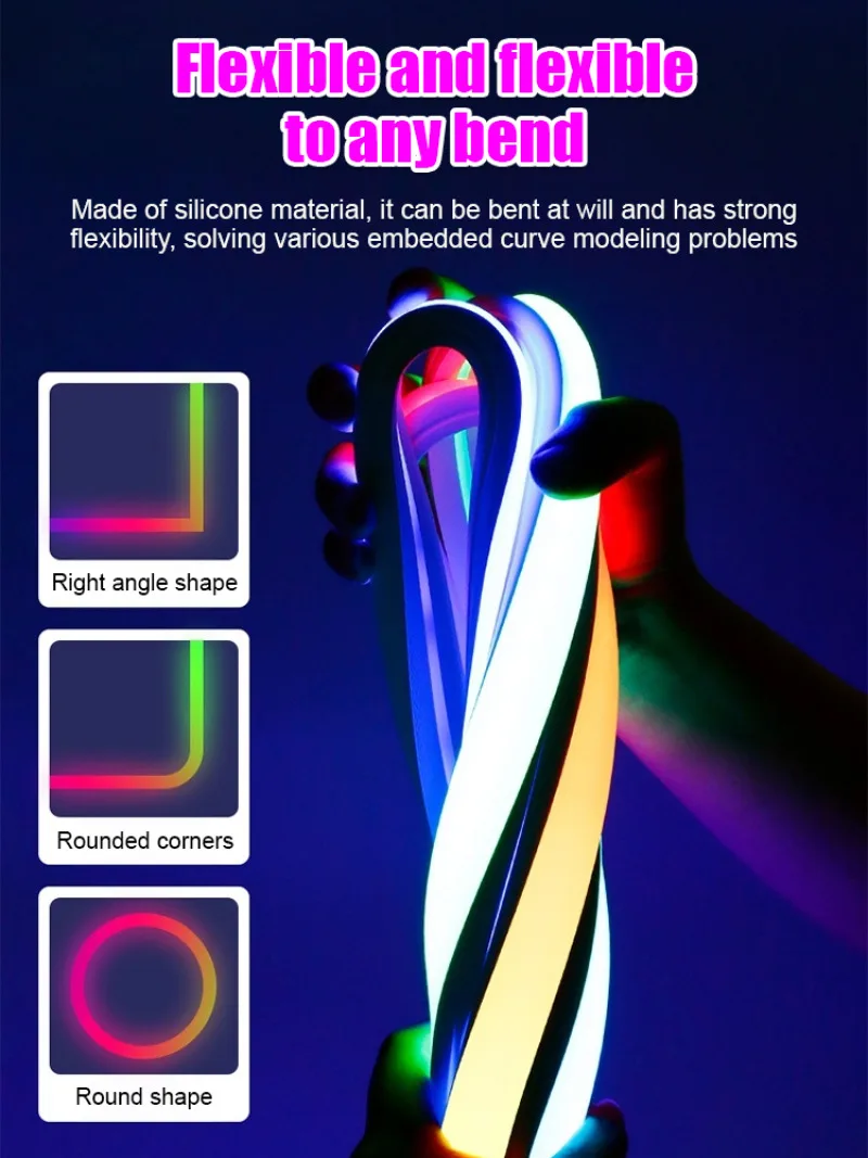 

Neon Silicon Light Strip Flexible Running Silicone Lights Phantom Bluetooth Neon Strips