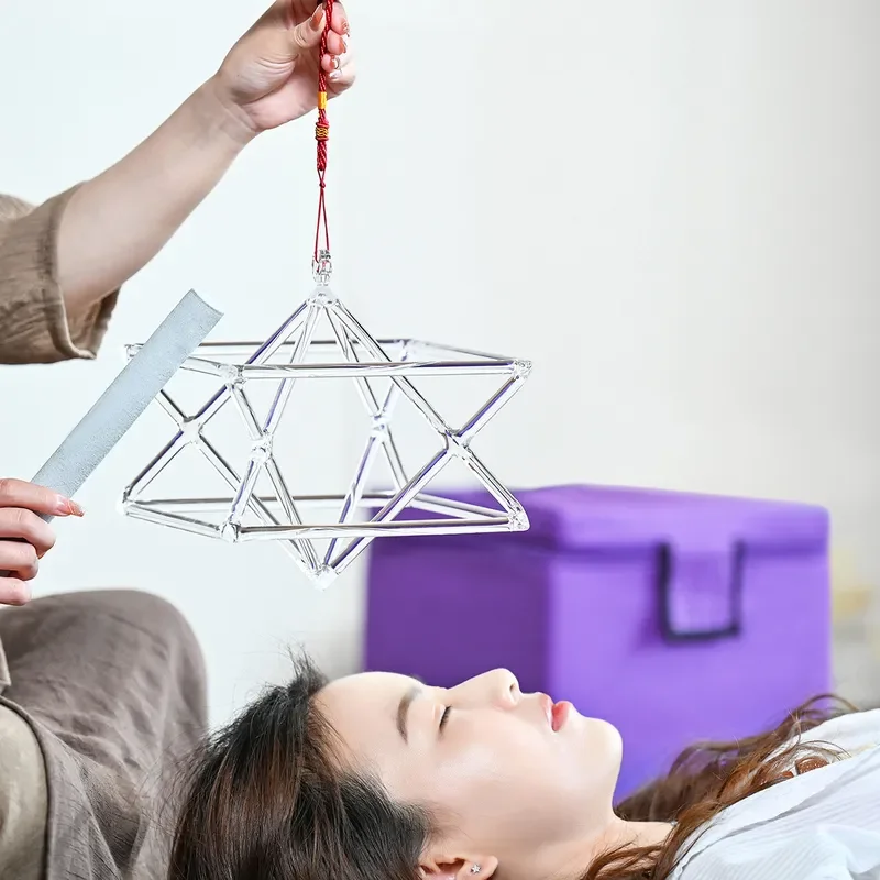 Natural Clear Quartz Crystal Pyramid Merkaba Stone for Home Decor Meditation Yoga Chakra Balancing Healing Energy Ornament