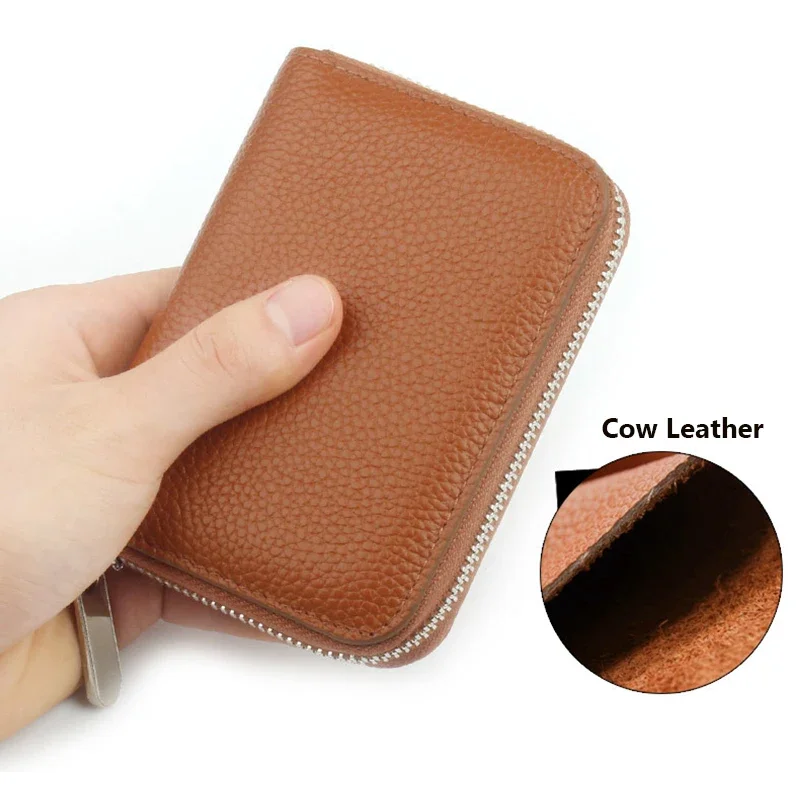 Fashion Genuine Leather Pebbled Zipper Wallet Women Luxury Short Coin Purse Clutch Bag Designer Women Wallets purses for women