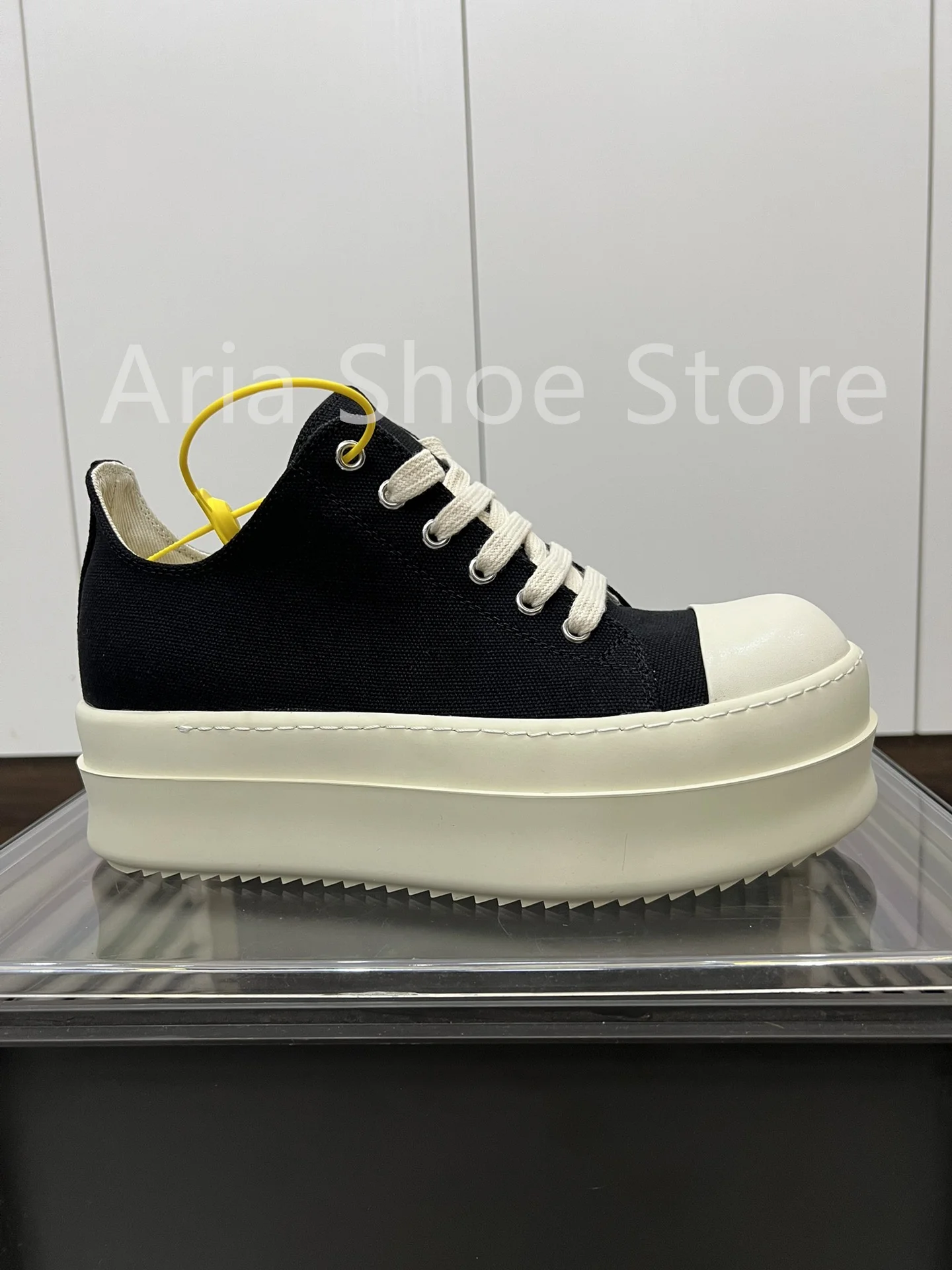 العلامة التجارية قماش أسود عادية الرجال النساء أحذية منخفضة أعلى أحذية رياضية موضة البيج سميكة وحيد 6 سنتيمتر الارتفاع الفاخرة الشارع الشهير أحذية منصة