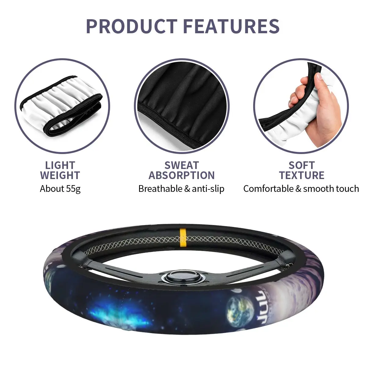 غطاء عجلة قيادة السيارة JuL C'est Pas Des Lols غطاء عجلة القيادة ديكور السيارات موضة ملحقات عجلة القيادة #4