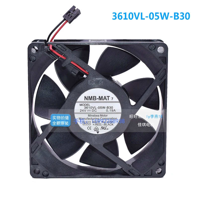 

New original for NMB 3610VL-05W-B30 24V 0.19A 9cm 9225 drive inverter cooling fan