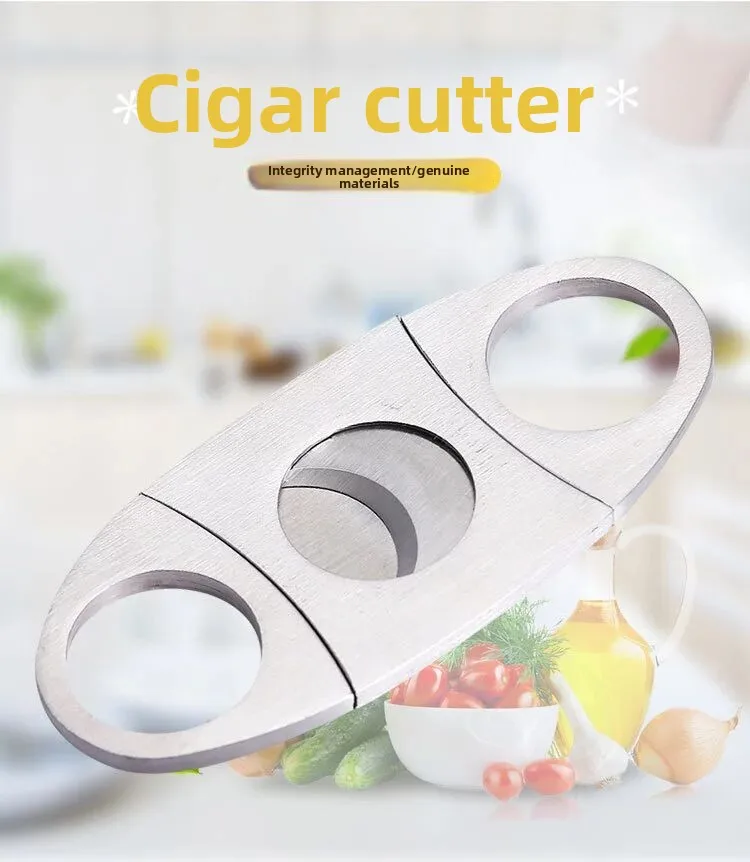 

Двусторонние кусачки для сигар из нержавеющей стали и АБС-пластика, портативные сигары европейского и американского стандарта, набор сигар для сигар
