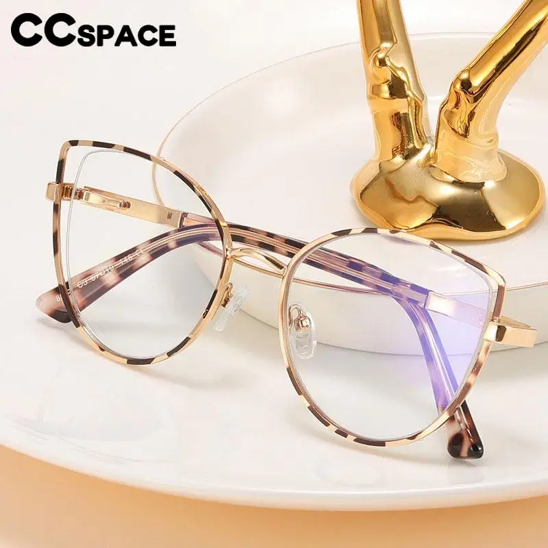 56590 Myopia Glasses For Woman Large Size Women\'s Reading Glasses Cat\'s Eye Pink Spectacle Frame Anti Blue Computer Glasses