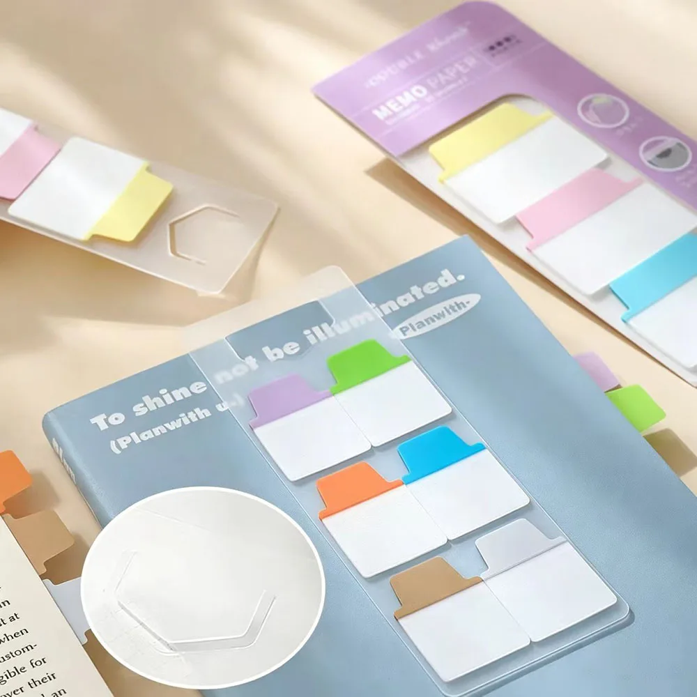 PET Translucent small label, Vanilla Autumn Mang style sticky note, markers can be written on sticky notes, index stickers