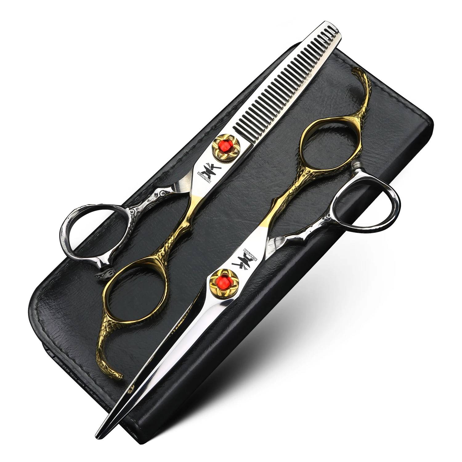 XUANFENG 6 inch Cobra Hair Scissors Barber Styling Tools Cutting Scissors and Thinning Scissors