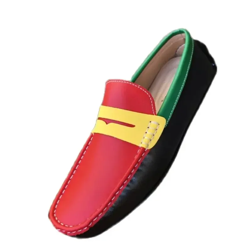 MAEDEF Loafers Spring Men Casual Genuine Leather Shoes High Quality Soft Driving Flats Slip-on Moccasins 2024 Fashion Man Shoes