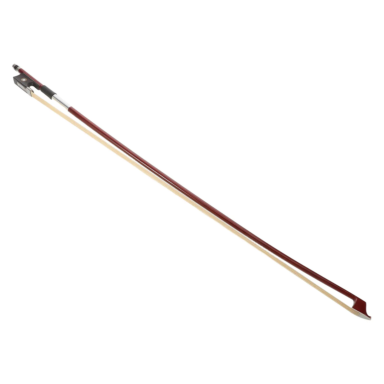Sandalwood Violin Bow Half Size Ebony Frog Parisian Eyes Horse Hair Round Stick Smooth Screw for Beginners Students Advanced