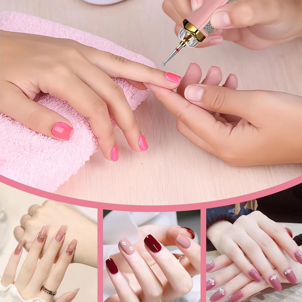 6pcs/set Ball Diamond Nail Drill Bits Fine Grit Rotary Cuticle Clean Burr Manicure Bit Drill Machine Accessories