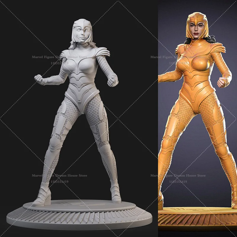 1/24 1/12 Scale DC Wonder Woman Golden Armor Battle Suit Paradise Island Princess DIY Self-assembled GK 3D Resin Un-panited Doll