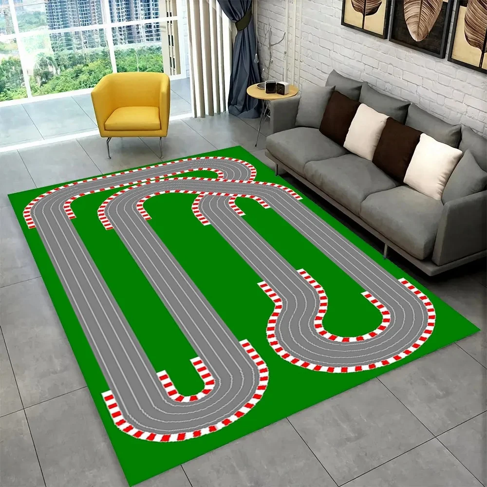 Child Playmat Highway City Traffic Playroom Area Rug Large,Carpet Rug for Living Room Bedroom Decor,Kids Play Non-slip Floor Mat