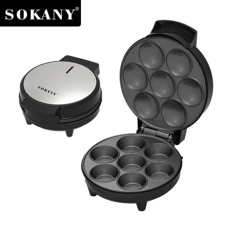 Houselin Mini Cake Pop Maker, 7 Cake Capacity, Black