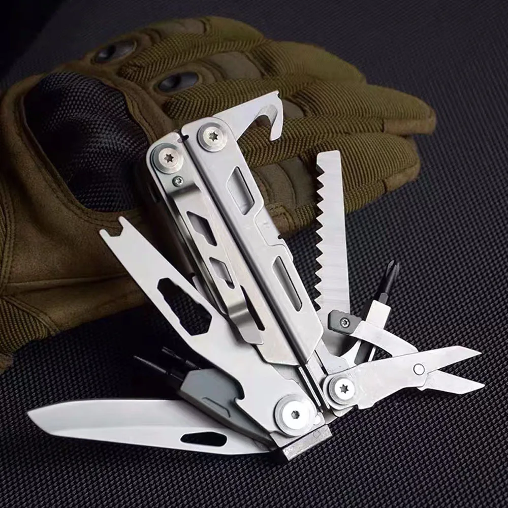 420 Steel Tools Outdoor Survival Multitool Multifunctional Folding Knife Pliers Professional Manual Hand Tools Wire Stripper