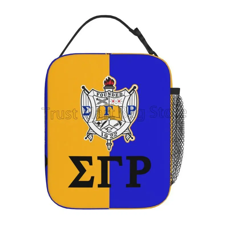 Sigma Gamma Rho 1922 SGR Insulated Lunch Bag Reusable Leakproof Portable Oxford Thermal Cooler Lunch Bento Box for Travel Picnic